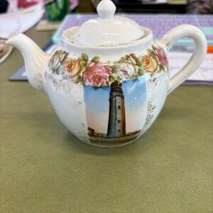 🌊 Vintage Rehoboth Beach Lighthouse Souvenir Teapot 🌊